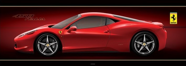 Плакат Ferrari - 458 italia