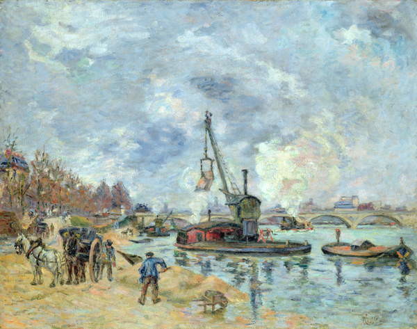 Плакат At the Quay de Bercy in Paris, 1874