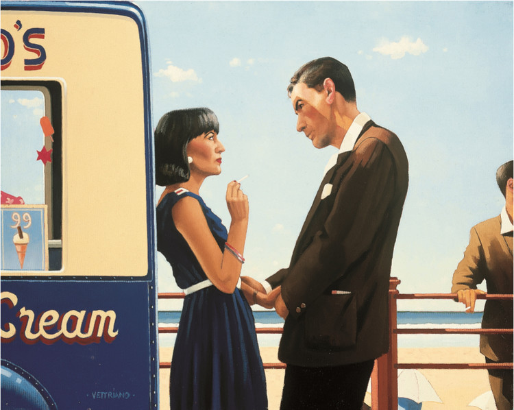 Художествен печат Jack Vettriano - The Lying Game