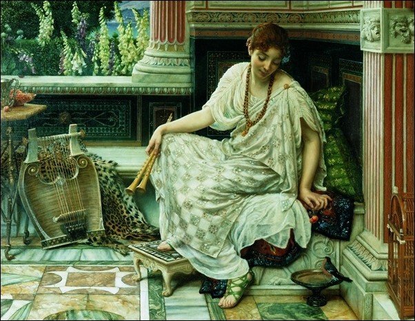 Art Print Edward Poynter - Chloe Dulces Dolta Modos et Citharae Sciens