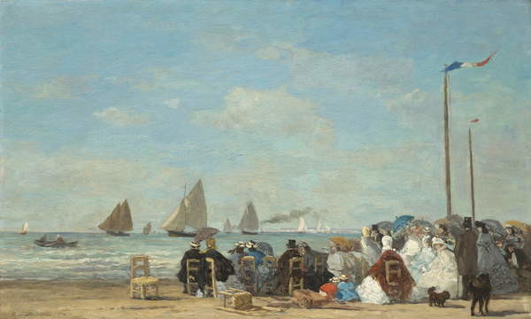 Плакат Beach Scene at Trouville, 1863
