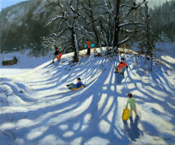 Принти на полотні Fun in the snow, Morzine, France