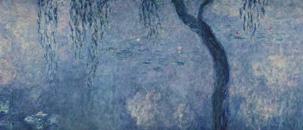 Плакат Waterlilies: Two Weeping Willows, right section