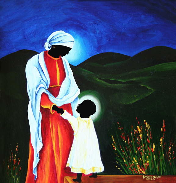 Принти на полотні Madonna and child - First steps, 2008