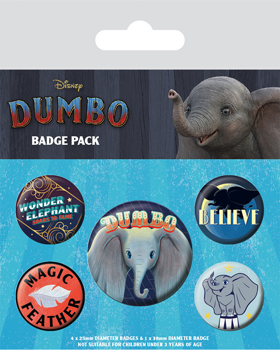 Badge set Dumbo - The Flying Elephant