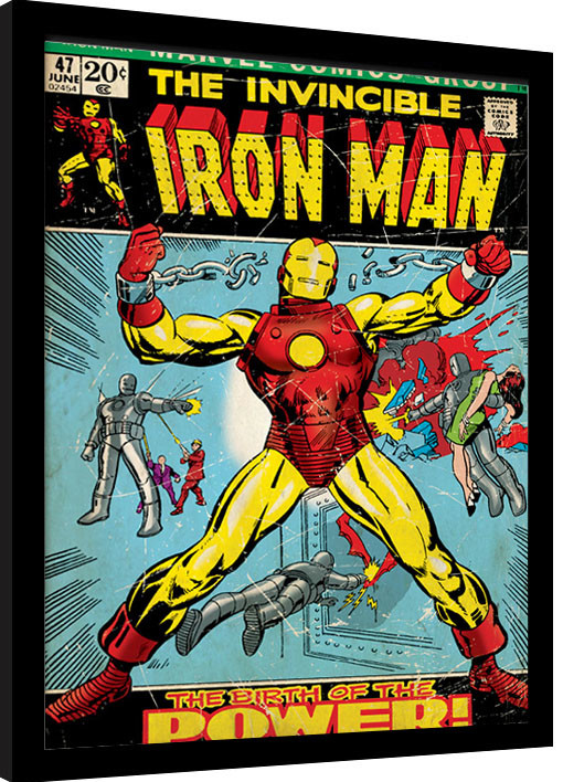 Κορνιζαρισμένη αφίσα Iron Man - Birth Of Power