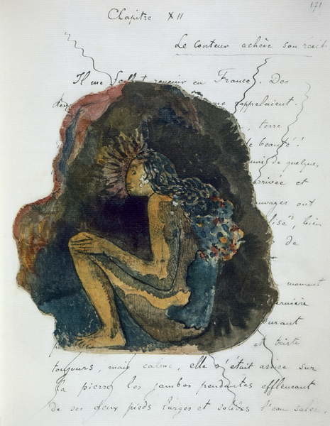 Плакат A native Deity, from 'Noa Noa, Voyage a Tahiti'