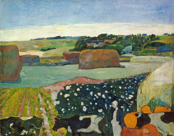 Плакат Haystacks in Brittany, 1890