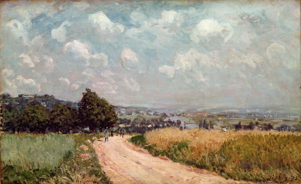 Наклейка Turning Road or, View of the Seine, 1875