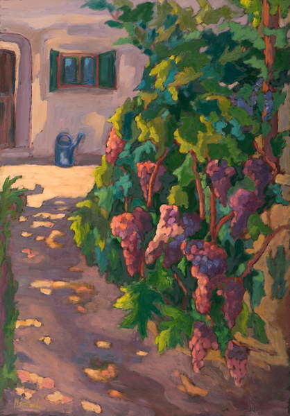 Плакат In the Vineyard,  oil on board