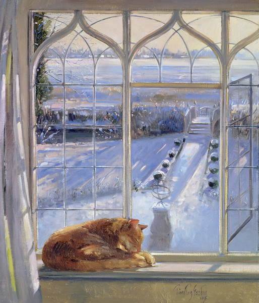 Плакат Sundial and Cat