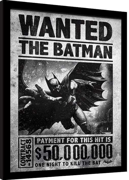 Poster emoldurado Batman: Arkham Origins - Wanted