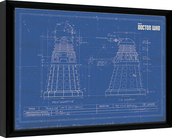 Κορνιζαρισμένη αφίσα Doctor Who - Dalek Blueprint