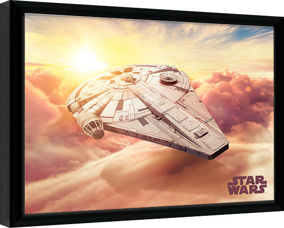 Κορνιζαρισμένη αφίσα Solo: A Star Wars Story - Millennium Falcon