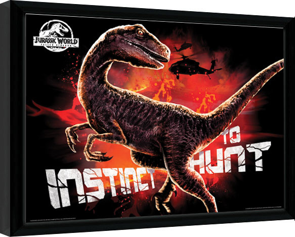 Κορνιζαρισμένη αφίσα Jurassic World: Fallen Kingdom - Instinct To Hunt