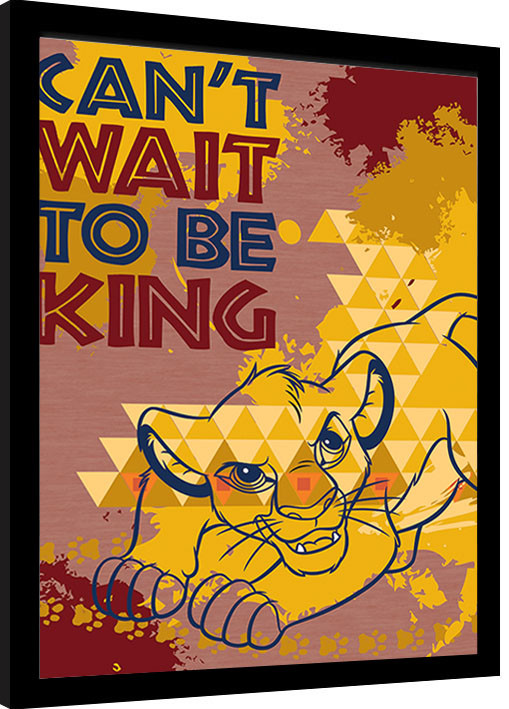Κορνιζαρισμένη αφίσα The Lion King - Can't Wait to be King