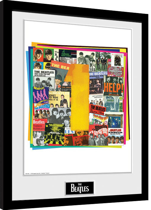 Κορνιζαρισμένη αφίσα The Beatles - No1 Albums