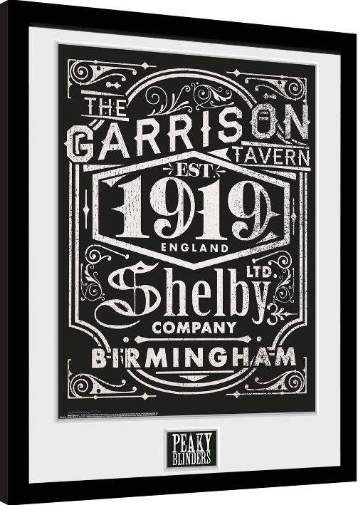 Framed poster Peaky Blinders - Label