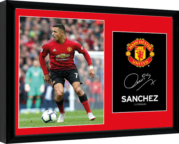 Κορνιζαρισμένη αφίσα Manchester United - Sanchez 18-19