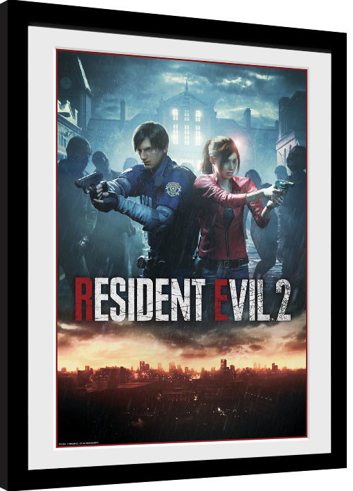 Framed Poster Resident Evil 2 - City Key Art