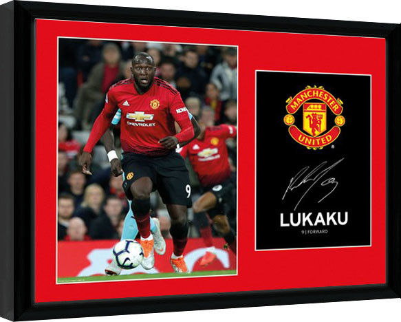 Κορνιζαρισμένη αφίσα Manchester United - Lukaku 18-19