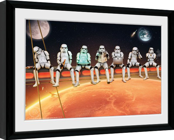 Poster emoldurado Stormtrooper - Stormtroopers On A Girder