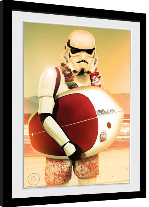 Κορνιζαρισμένη αφίσα Stormtrooper - Surf