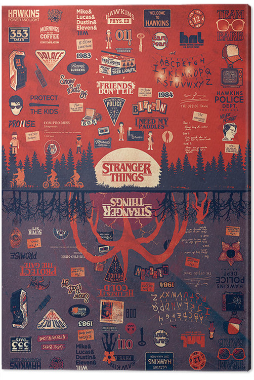 Картината върху платно Stranger Things - The Upside Down