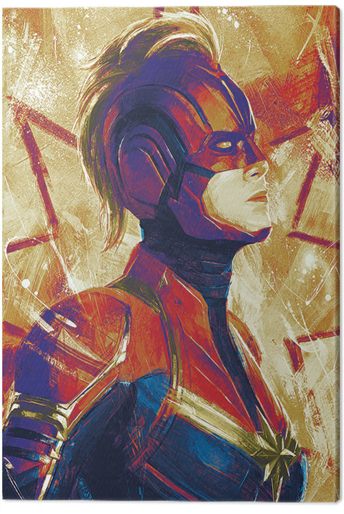 Canvas Print Captain Marvel - Paint
