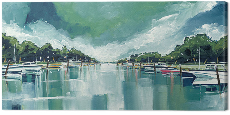 Canvas Print Stuart Roy - River Mornings and Angry Clouds
