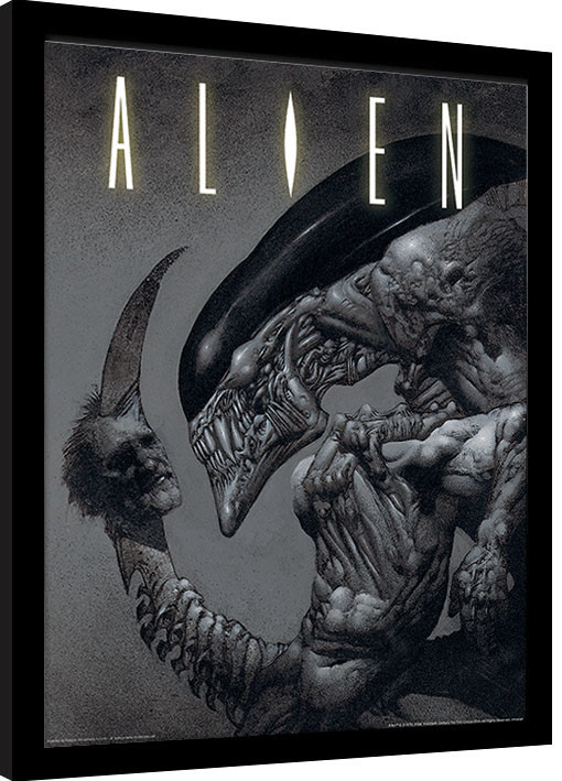 Uokvireni poster Aliens - Head on Tail