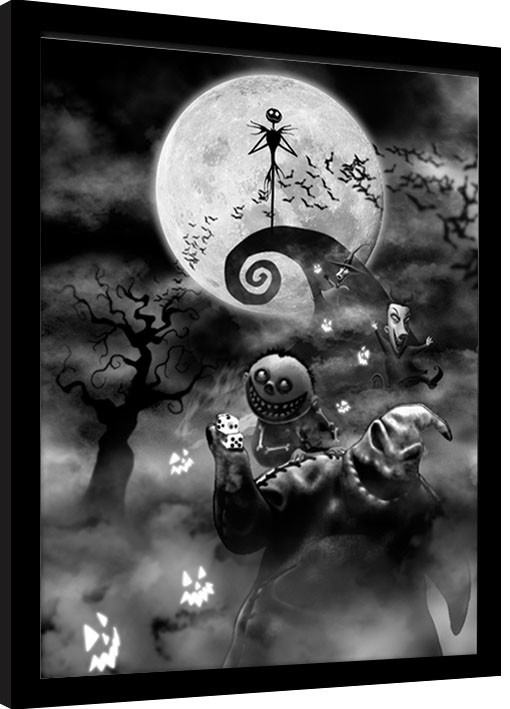 Framed Poster Nightmare Before Christmas - Oogie Boogie Trouble