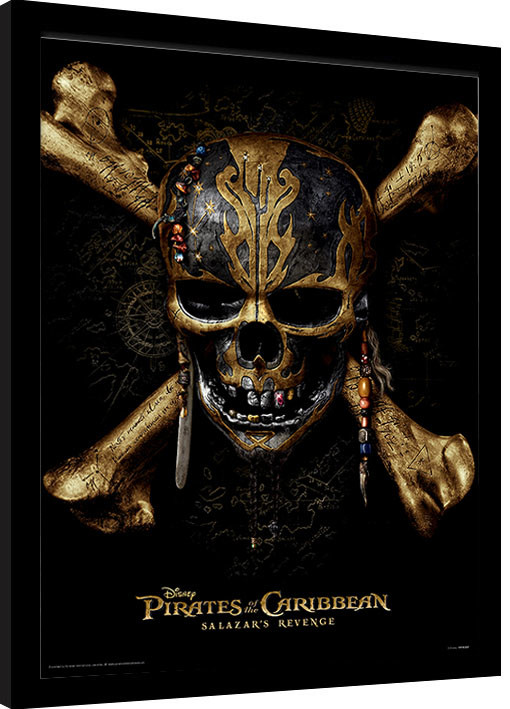 Κορνιζαρισμένη αφίσα Pirates of the Caribbean - Skull