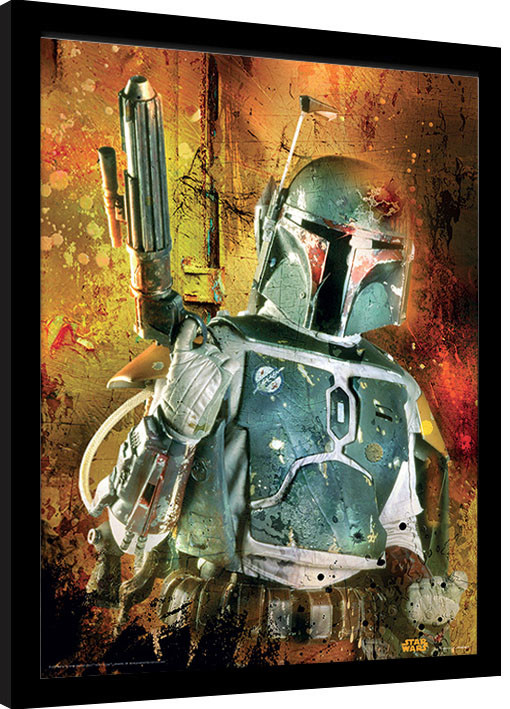 Κορνιζαρισμένη αφίσα Star Wars - Boba Fett Painted