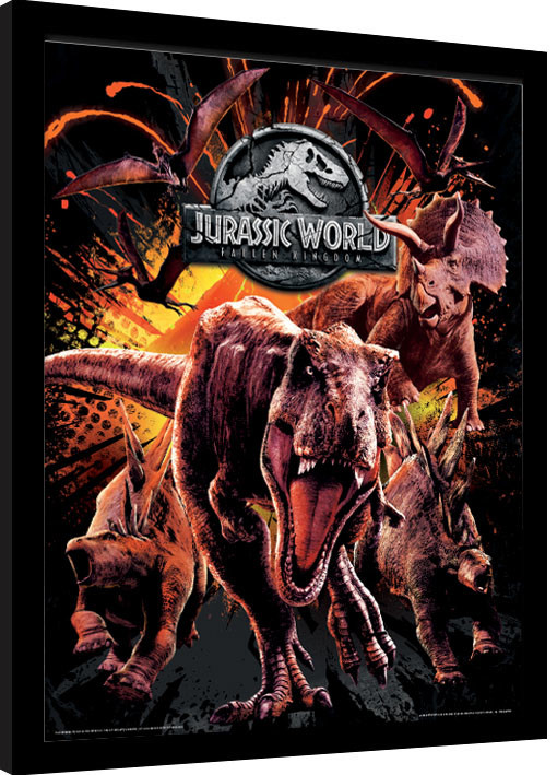 Poster emoldurado Jurassic World: Fallen Kingdom - Montage