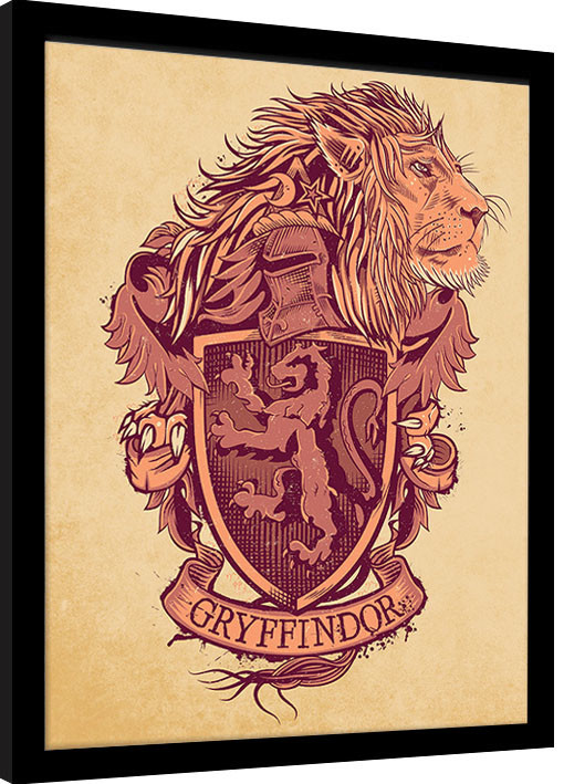 Uokvirjen plakat Harry Potter - Gryffindor