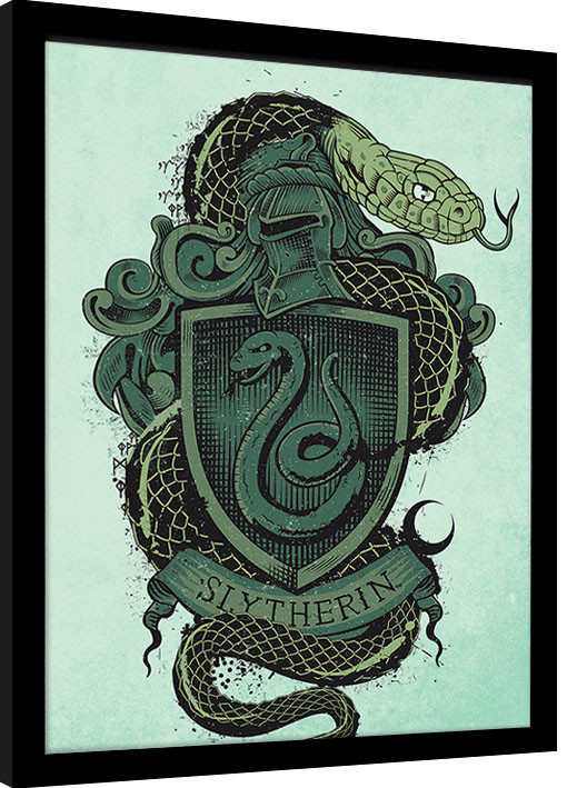 Framed poster Harry Potter - Slytherin