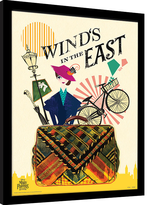 Κορνιζαρισμένη αφίσα Mary Poppins Returns - Wind in the East