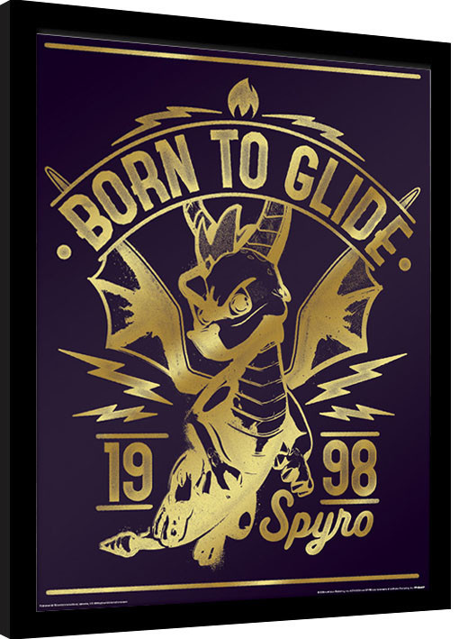 Framed Poster Spyro - Gold Born To Glide