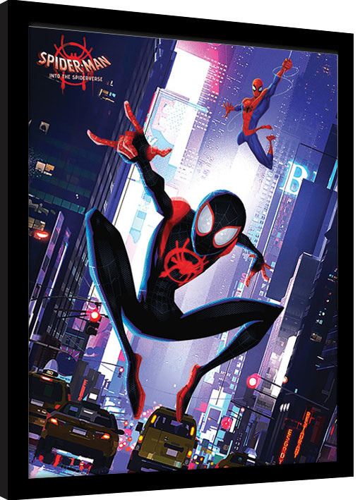 Framed poster Spider-Man: Into The Spider-Verse - Swing