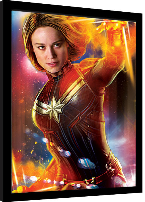 Uokvireni poster Captain Marvel - Glow