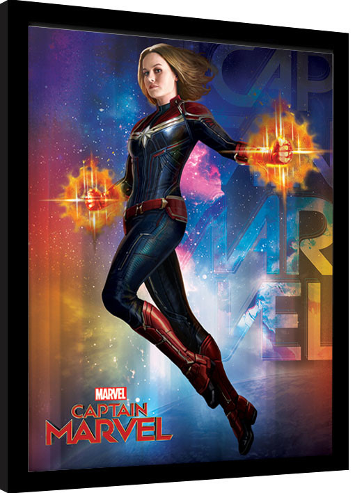 Uokvireni poster Captain Marvel - Space