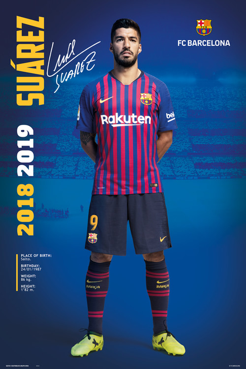 Плакат FC Barcelona 2018/2019 - Luis Suarez