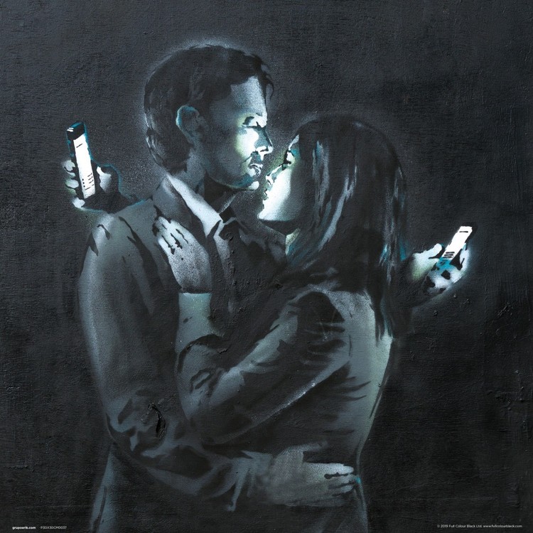 Banksy - Mobile Phone Lovers Close Up Картина