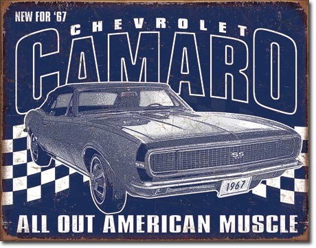 Μεταλλική πινακίδα Camaro - 1967 Muscle