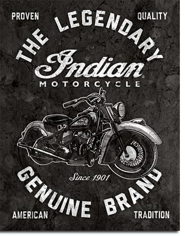 Μεταλλική πινακίδα Indian Motorcycles - Legendary