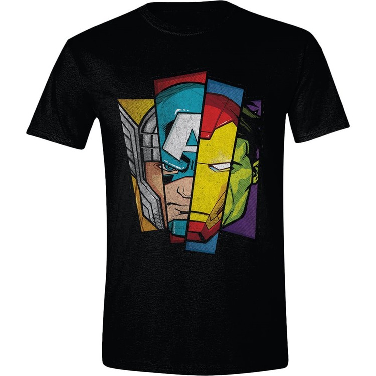 T-shirt Avengers - Faces Split
