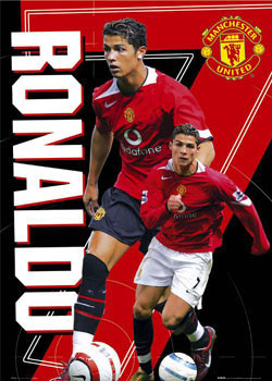 Poster Manchester United Ronaldo Wall Art 3+1 FREE