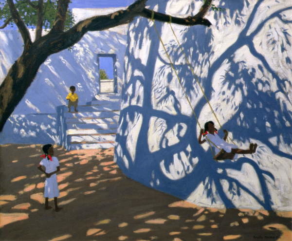 Принти на полотні Girl on a Swing, India, 2000