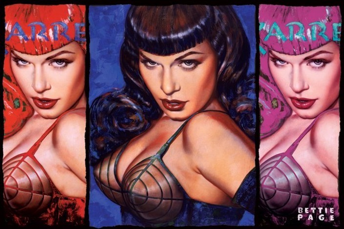 Плакат Bettie Page - colours